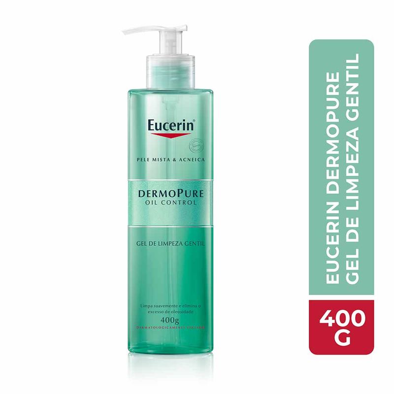 EUCERIN Gel de Limpeza Facial Antiacne Dermo Pure Gentil Pele Mista e Oleosa 400g