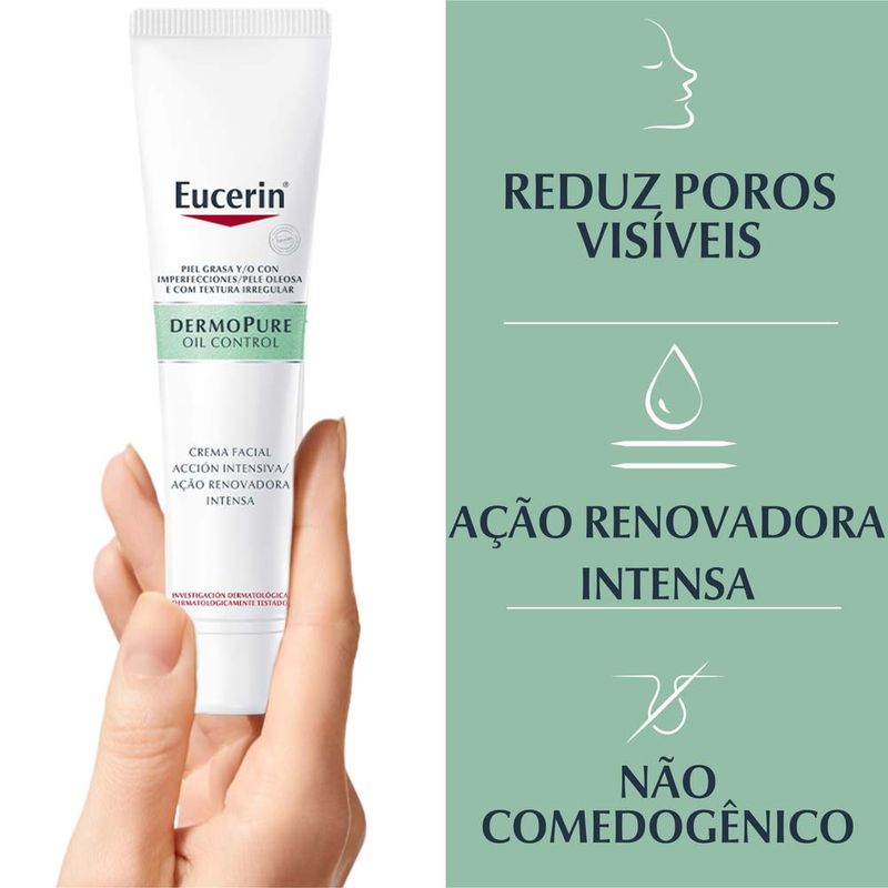 Creme Facial Antiacne Eucerin – DermoPure Oil Control Ação Renovadora 40ml