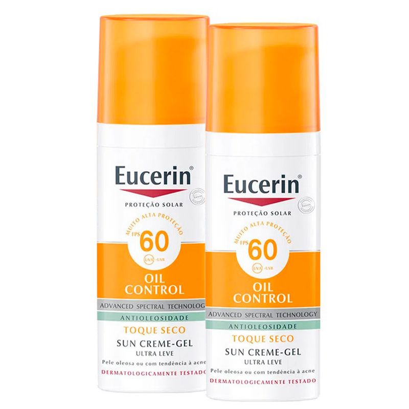 Eucerin Kit – 2 Protetor Solar Gel-Creme Oil Control FPS60 Kit