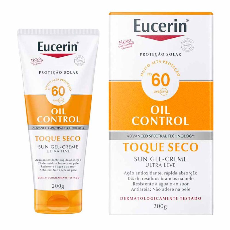 EUCERIN Protetor Solar Corporal Toque Seco Oil Control FPS 60 200g