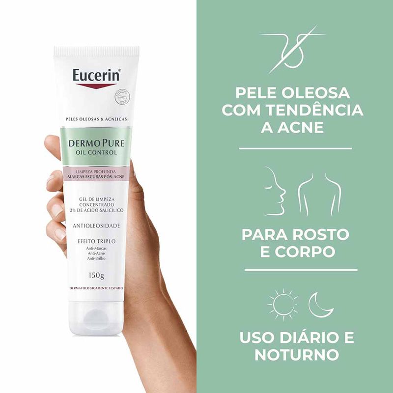 EUCERIN Gel de Limpeza Facial Antiacne Dermo Pure Concentrado 150g